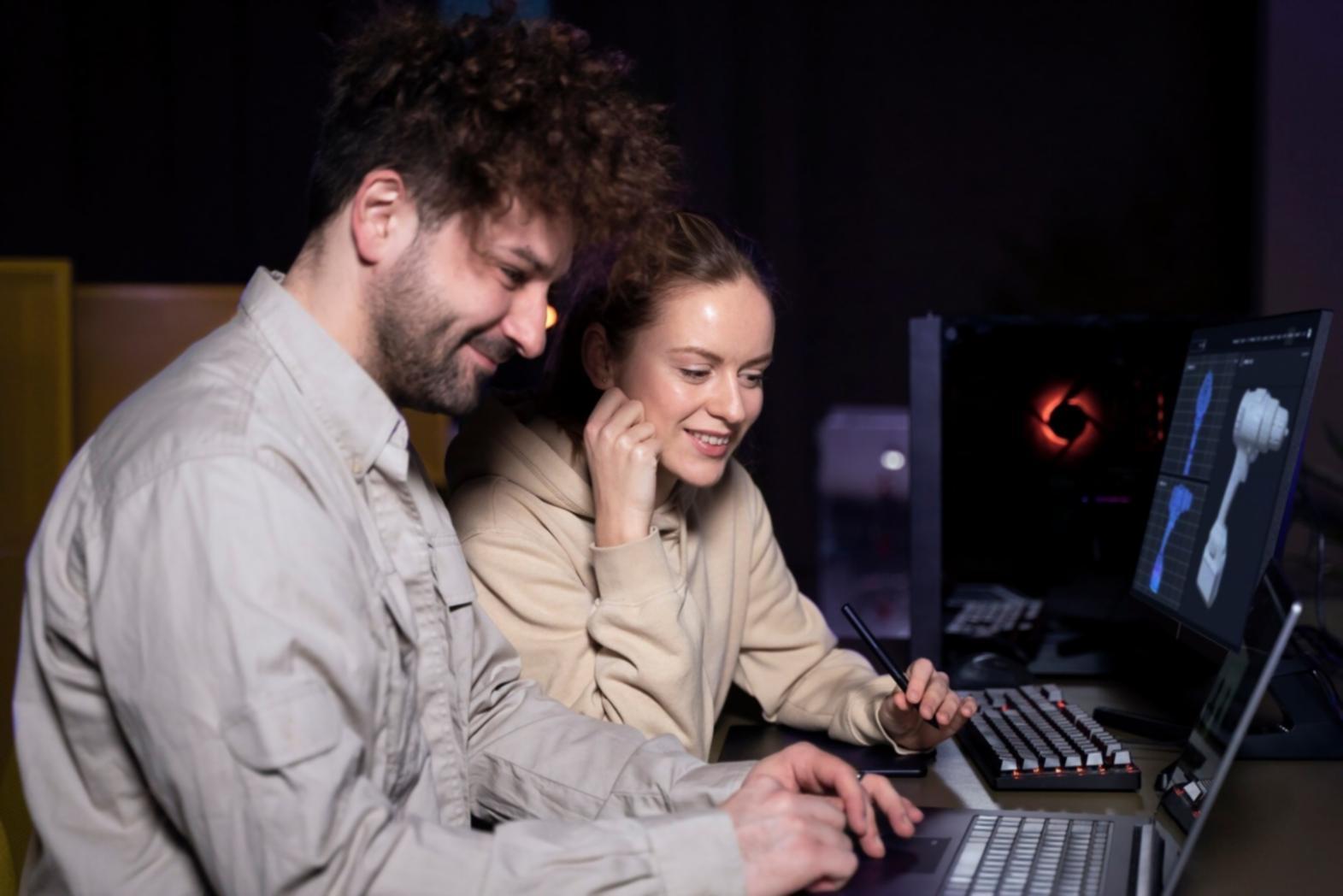 Team collaboration workspace showing development and database management